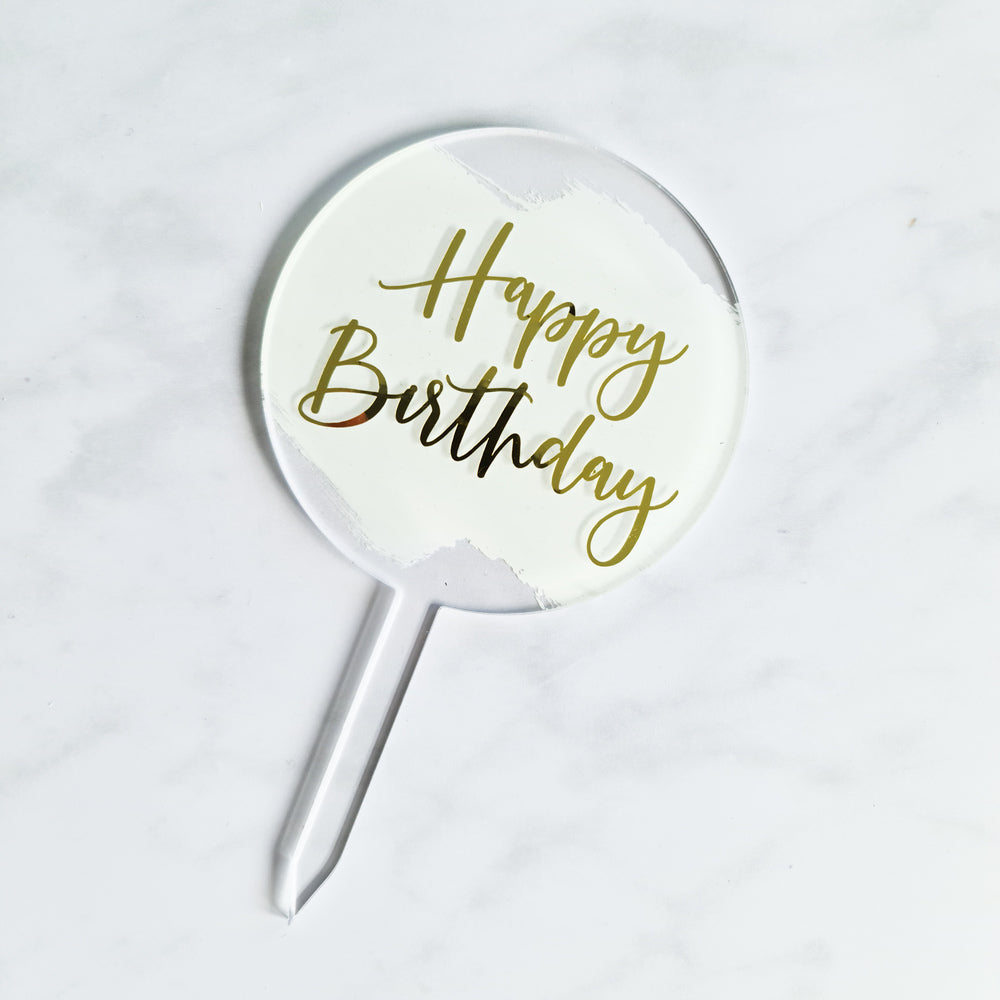 Happy Birthday Cake Topper Isle of Man
