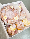 Bento retirement cake & cupcake box