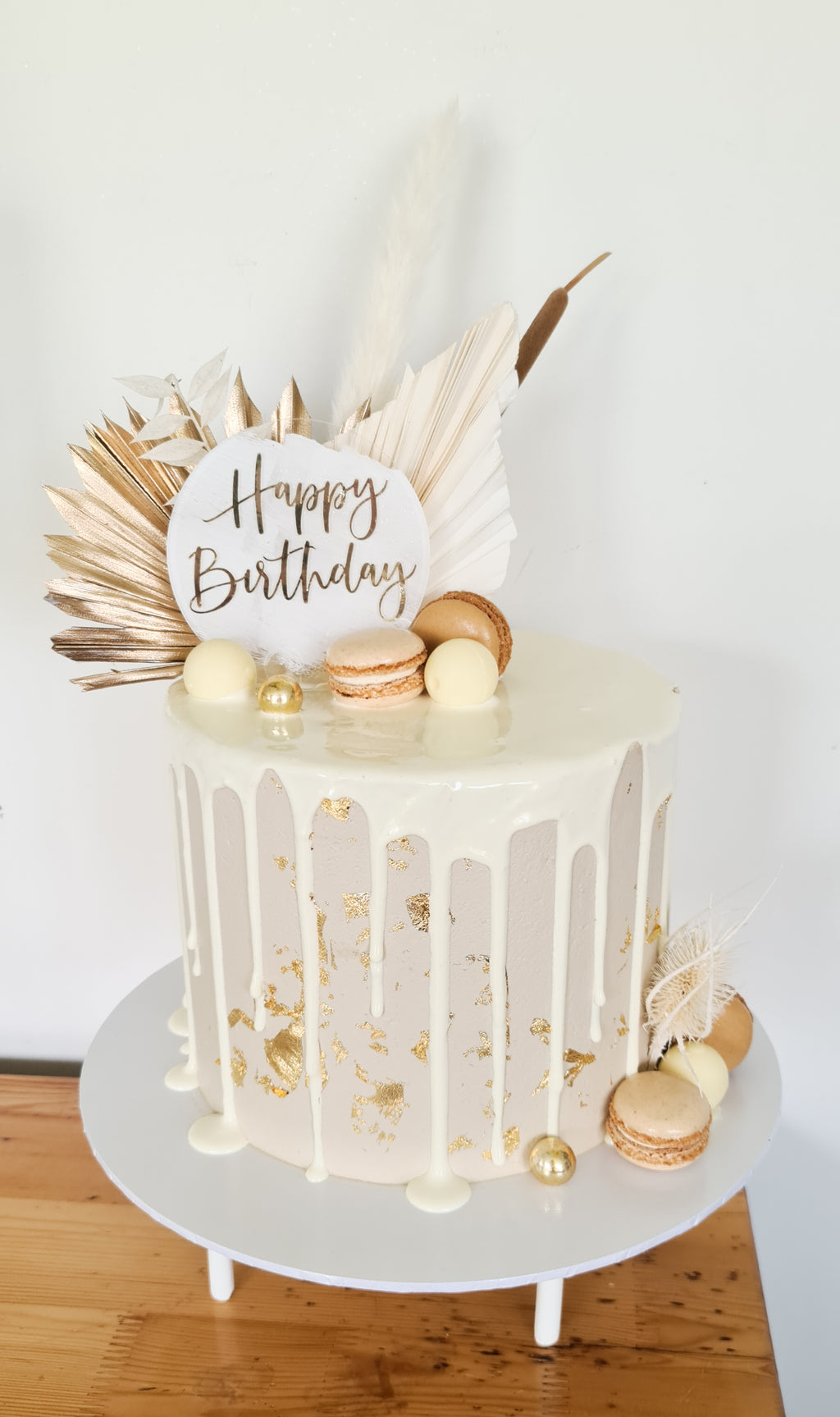 Taupe Dried Flower Cake