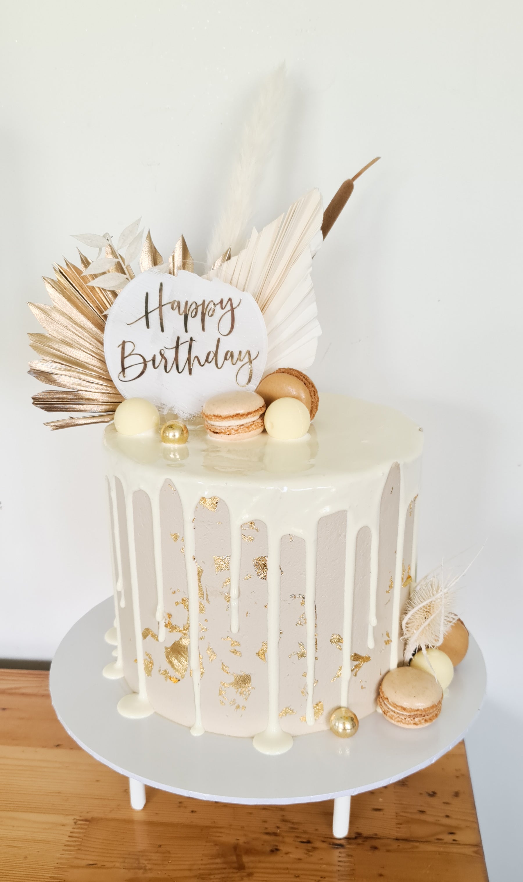Taupe Dried Flower Cake