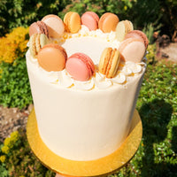 Gorgeous macaron birthday or celebration cake on the Isle of Man